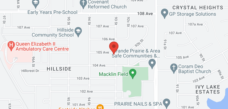 map of 9301 105  Avenue